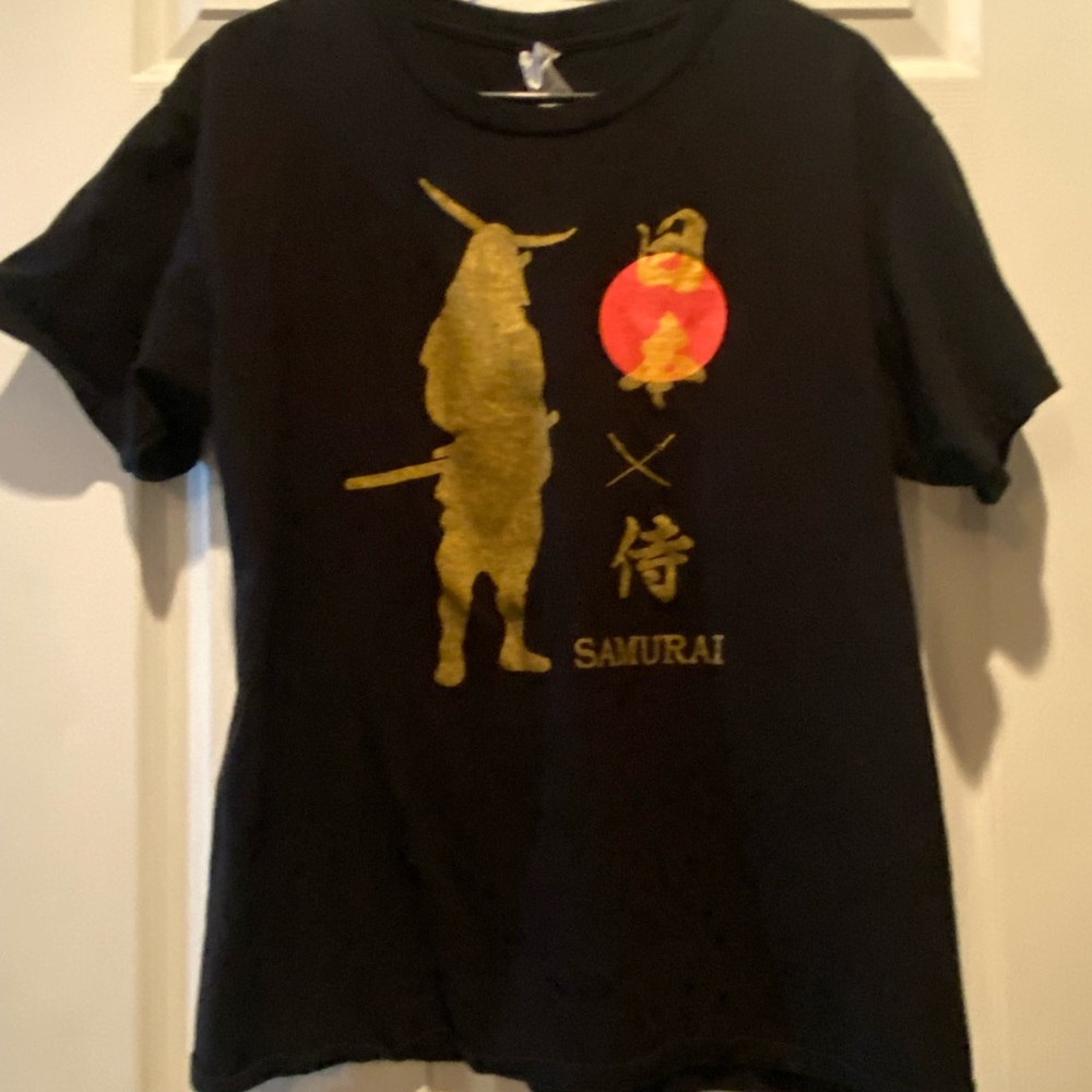 Gildan Black and Gold Samurai Short Sleeve Tee